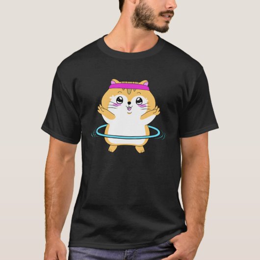 Fitness Dance Hamster Hula Hoop T-shirt (Voorkant)