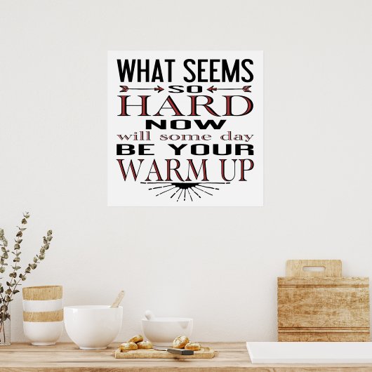 Fitness Dancer Motivatie Citaat Poster (Keuken)