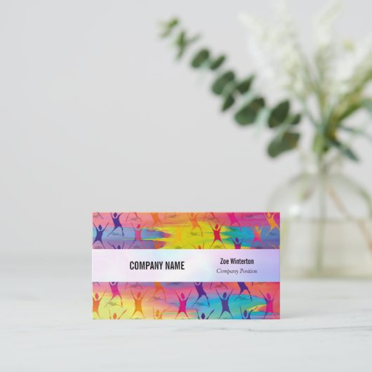 Fitness Dansen Modern Iriserend Visitekaartje (Staand voorkant)