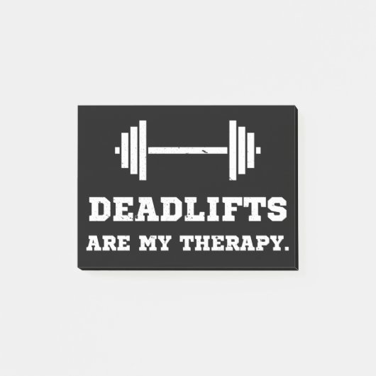 Fitness Deadlifts zijn mijn therapie Post-it® Notes (Voorkant)