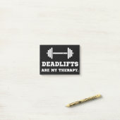 Fitness Deadlifts zijn mijn therapie Post-it® Notes (Op bureau)