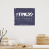 Fitness Doelstellingen in Ripped Denim Poster (Keuken)