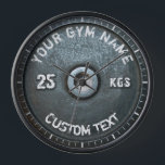 fitness door gym Eigenaar of gebruiker<br><div class="desc">Gym Eigenaar of Gebruikershynheid Funny dark grijy round weegplate afbeelding met aangepaste curved gym name text - ideaal geschenk voor die liefdeswerk, fitness en bodybuilding, of gewoon graag gymnasium</div>