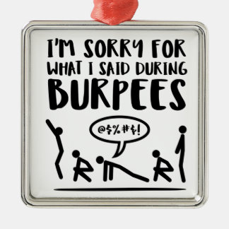 Fitness Droevige Burpees Metalen Ornament