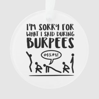 Fitness Droevige Burpees Ornament