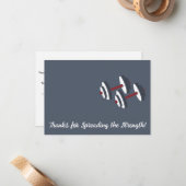 Fitness Dumbbell Landscape Referral Thank You Notitiekaartje (Voorkant / Achterkant in situ)