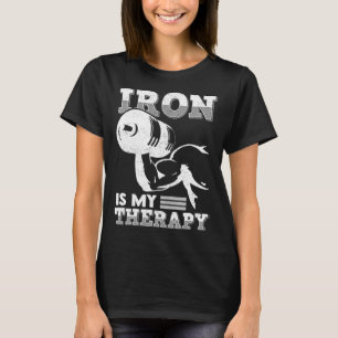Fitness dumbbell spieropbouw gewicht tillen i t-shirt
