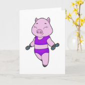 Fitness Dumbbell voor Varkens Kaart (Gele Bloem)