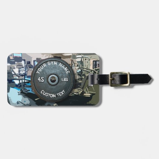  fitness - eigenaar of gebruiker fitness - gym 45  bagagelabel (Voorkant horizontaal)