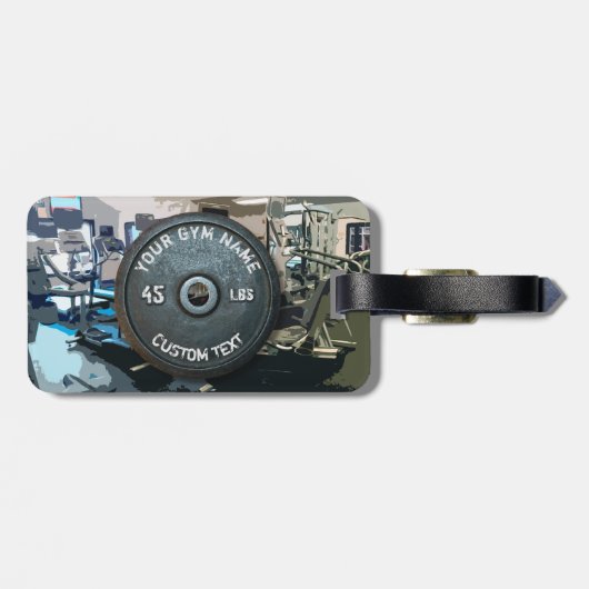  fitness - eigenaar of gebruiker fitness - gym 45  bagagelabel (Achterkant horizontaal)