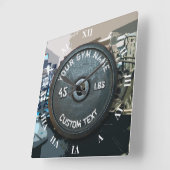  fitness - eigenaar of gebruiker fitness - gym 45  vierkante klok (Hoek)
