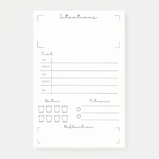 Fitness en Gezondheid Tracker Post-it® Notes (Voorkant)