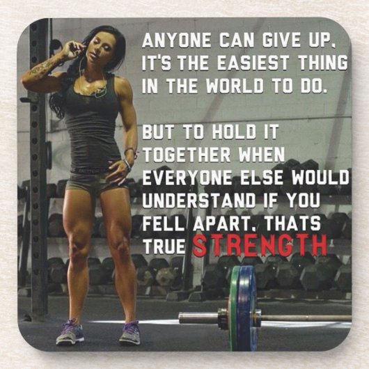 Fitness en gym Motivation Onderzetter (Voorkant)