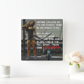 Fitness en gym Motivation Vierkante Klok (Huis)