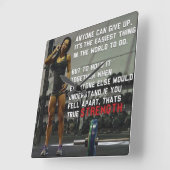 Fitness en gym Motivation Vierkante Klok (Hoek)