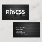 Fitness en persoonlijke trainer Dark Metal Visitekaartje (Voorkant / Achterkant)