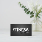 Fitness en persoonlijke trainer Dark Metal Visitekaartje (Staand voorkant)
