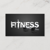 Fitness en persoonlijke trainer Dark Metal Visitekaartje (Voorkant)