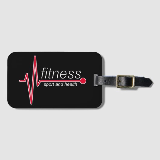 Fitness en sport bagagelabel (Voorkant (horizontaal))
