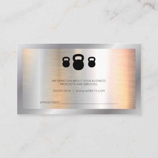 fitness en voeding | Aanstelling van een persoonli Afsprakenkaartje (Achterkant)