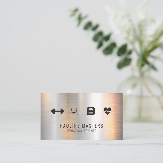 Fitness en Voeding | Personal Trainer Afsprakenkaartje (Staand voorkant)