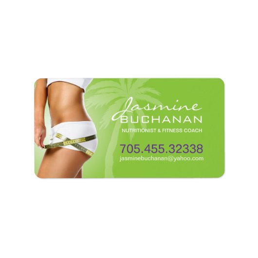 Fitness- en voedingsetiketten etiket (Voorkant)