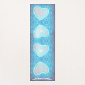 Fitness Fever Winter Blue Heart Yoga Mat (Voorkant)