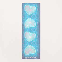 Fitness Fever Winter Blue Heart Yoga Mat
