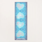 Fitness Fever Winter Blue Heart Yoga Mat (Achterkant)
