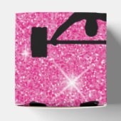 Fitness - fitnessout Gym Sport Roze glitter Bedankdoosjes (Bovenkant)