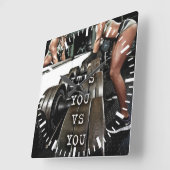 Fitness - fitnessuitdraaiing vierkante klok (Hoek)