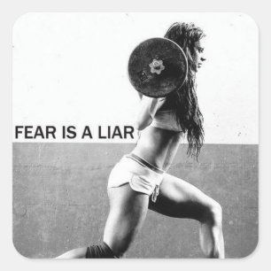 Fitness - fitnessuitdraaiing vierkante sticker