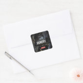 Fitness - fitnessuitdraaiing vierkante sticker (Envelop)