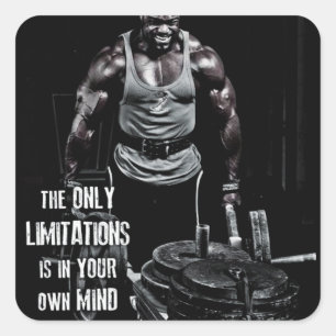 Fitness - fitnessuitdraaiing vierkante sticker