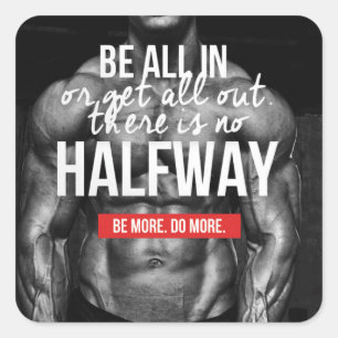 Fitness - fitnessuitdraaiing vierkante sticker