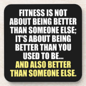 Fitness Funny Motivatie Drankjes Onderzetter (Voorkant)