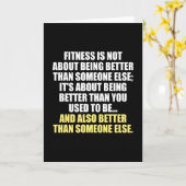 Fitness Funny Motivatie Kaart (Gele Bloem)