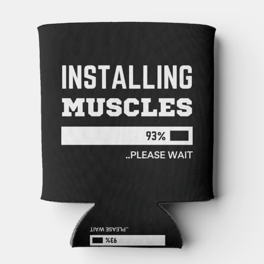 Fitness Funny Workout Muscles installeren Blikjeskoeler (Achterkant)