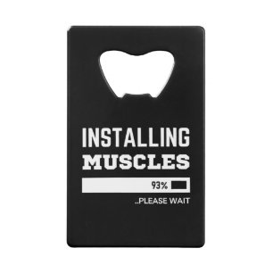 Fitness Funny Workout Muscles installeren Creditkaart Flessenopener