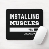 Fitness Funny Workout Muscles installeren Muismat (Met muis)