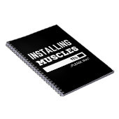 Fitness Funny Workout Muscles installeren Notitieboek (Rechterzijde)