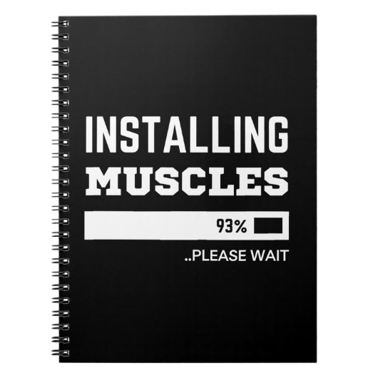 Fitness Funny Workout Muscles installeren Notitieboek (Voorkant)
