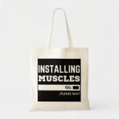 Fitness Funny Workout Muscles installeren Tote Bag (Voorkant)