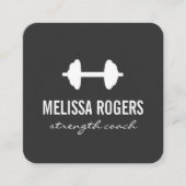 Fitness Gewicht Eenvoudig Grijs Vierkante Visitekaartje (Voorkant)