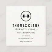 Fitness Gewicht grijze textuur Vierkante Visitekaartje (Achterkant)