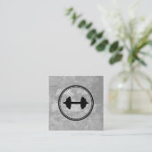 Fitness Gewicht grijze textuur Vierkante Visitekaartje (Staand voorkant)