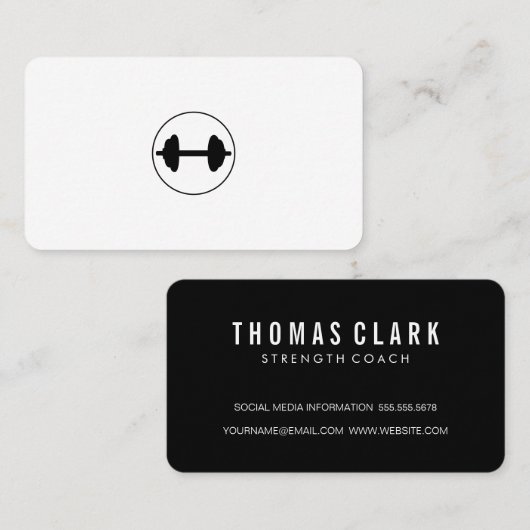 Fitness Gewicht Personal Trainer Visitekaartje (Voorkant / Achterkant)