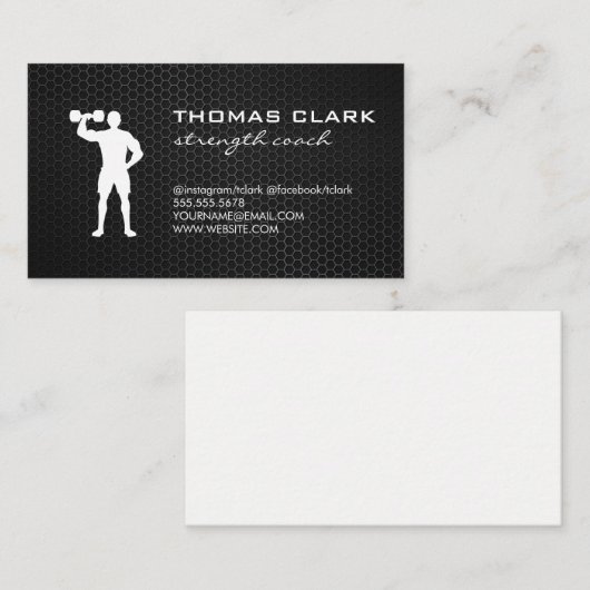 Fitness Gewicht Sport Trainer Visitekaartje (Voorkant / Achterkant)