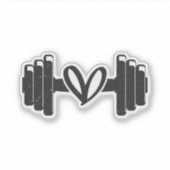 Fitness Gewichten, Grappige Gym Workout & Gewichth Sticker (Voorkant)