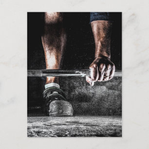 Fitness Gewichtheffen Gym Workout Briefkaart